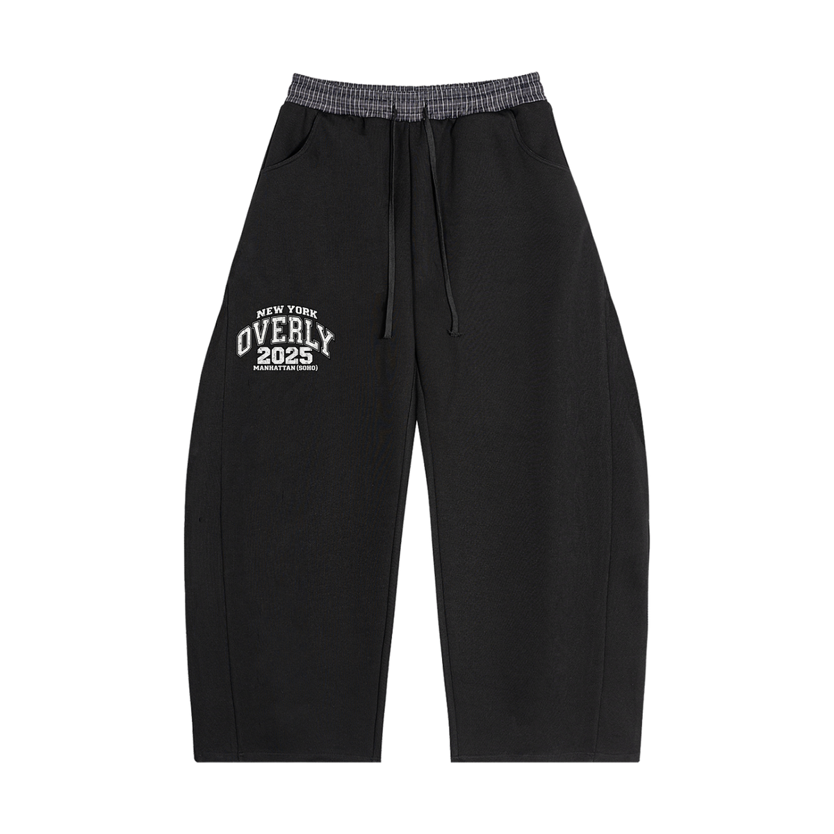 Plaid Waistband Barrel Sweatpants