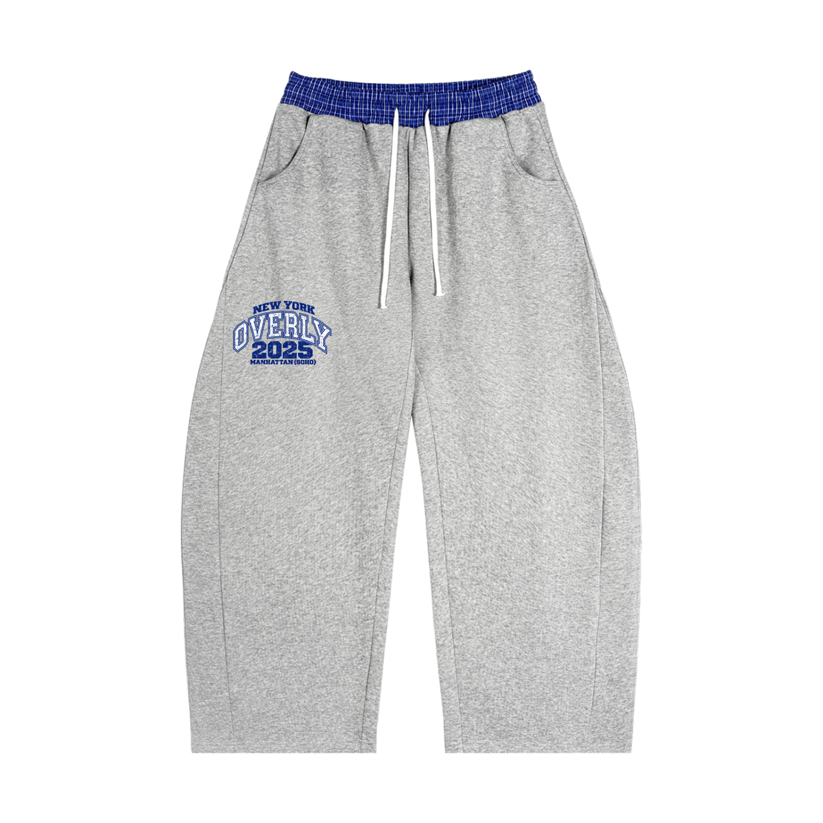 Plaid Waistband Barrel Sweatpants