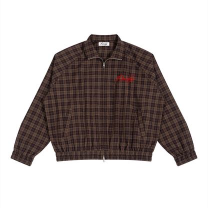 Unisex Plaid Full-Zip Windbreaker