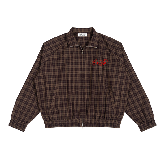 Unisex Plaid Full-Zip Windbreaker
