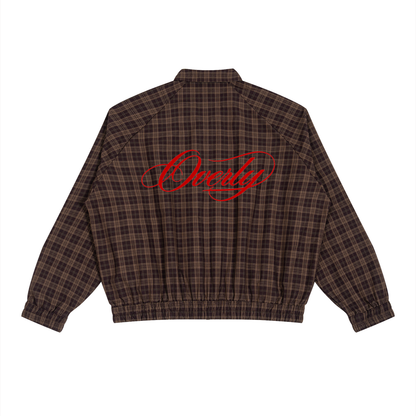 Unisex Plaid Full-Zip Windbreaker